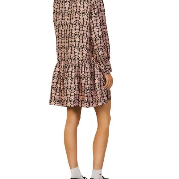 Sandro Chlothilde Drop Waist Silk Dress - Picture 6 of 10